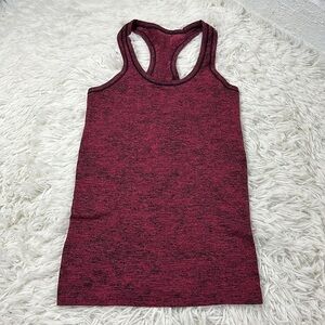 Lululemon Swiftly Tech Tank  Heathered Black Red